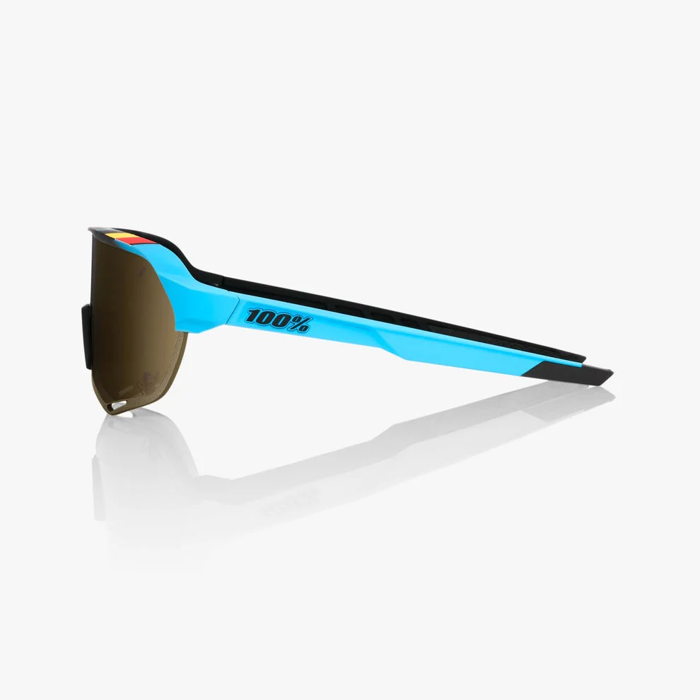 100% S2 - BWR Black - Soft Gold Mirror Lens - Image 3