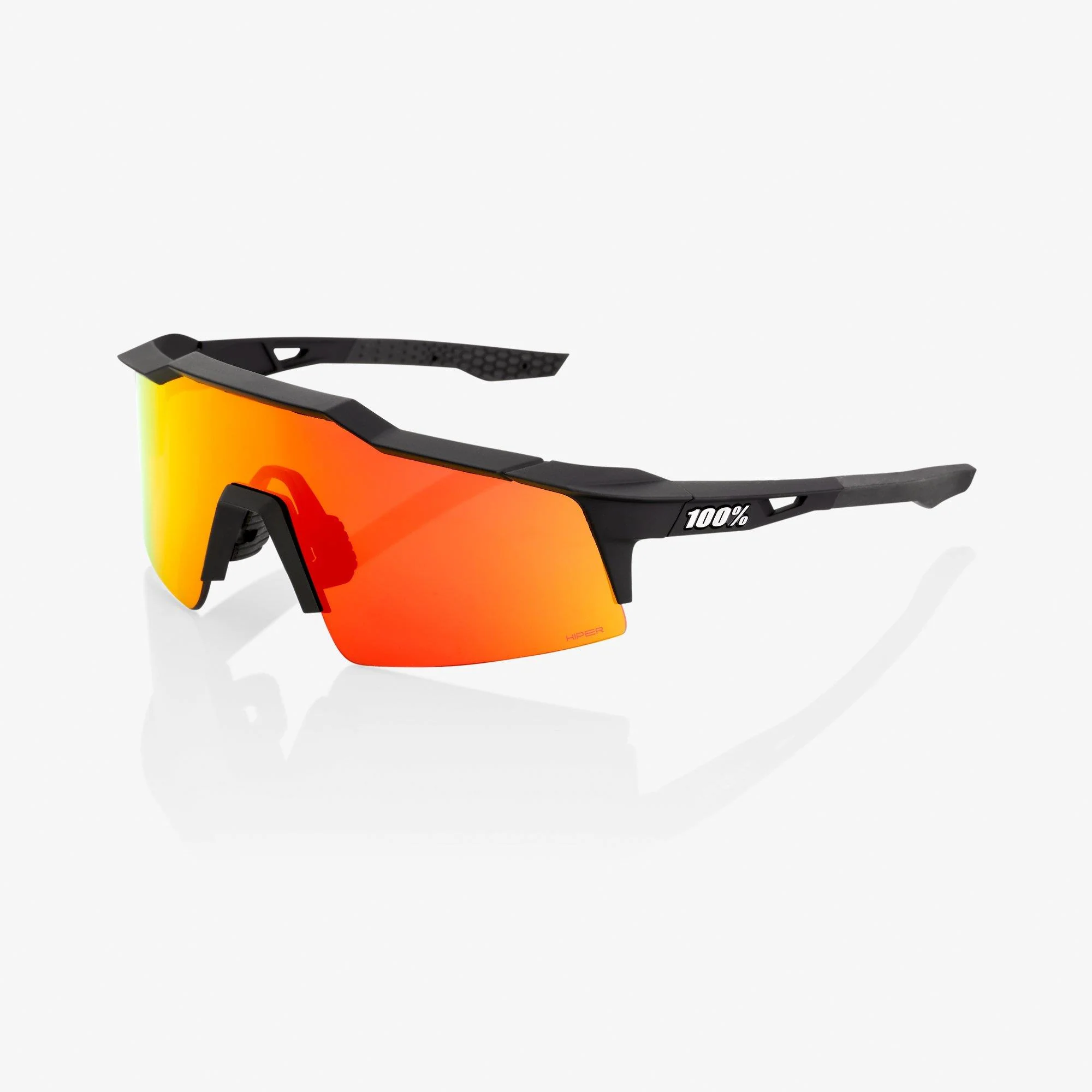 100% SPEEDCRAFT SL - SOFT TACT BLACK - HIPER RED MULTILAYER MIRROR LENS