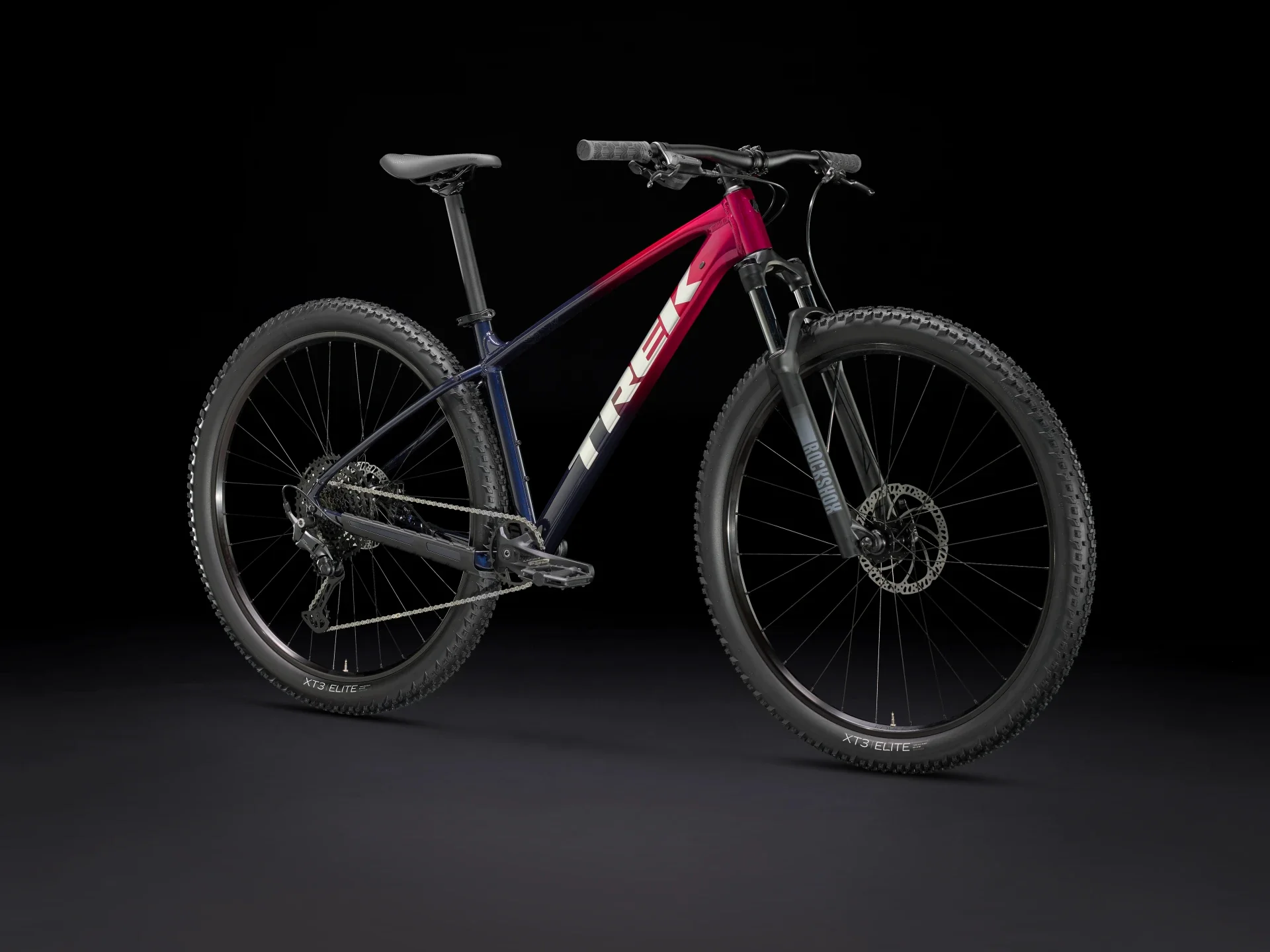 2025 Trek Marlin 6 Gen 3- Rage Red to Deep Dark Blue Fade - Image 2