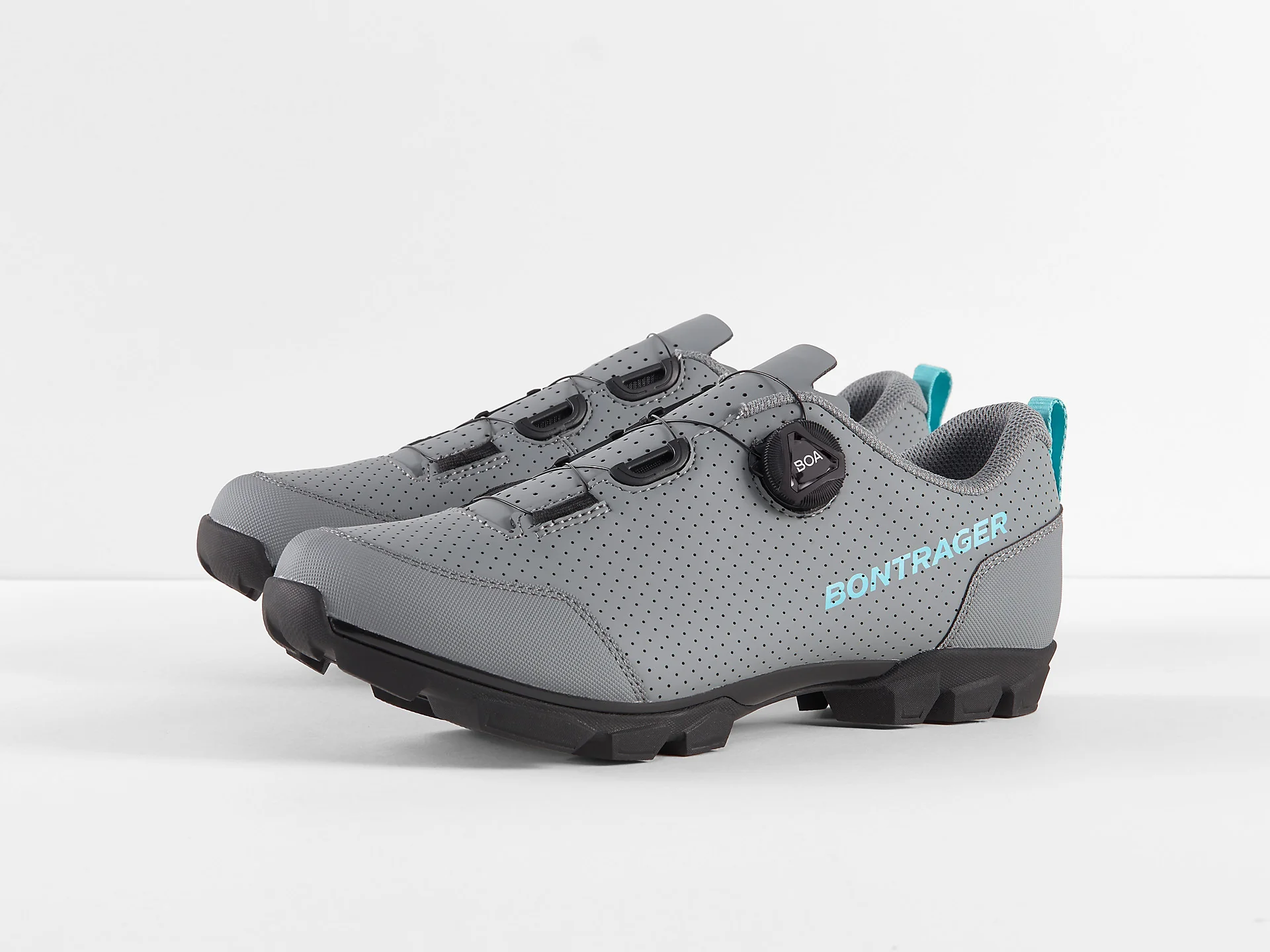 Bontrager Evoke Mountain Bike Shoes - Quicksilver/Miami Green - Image 2