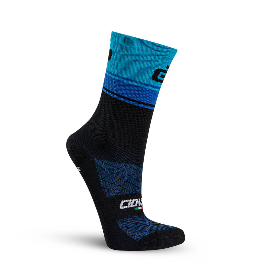 Ciovita Crew Cycling Socks- Blue Stripe - Image 4