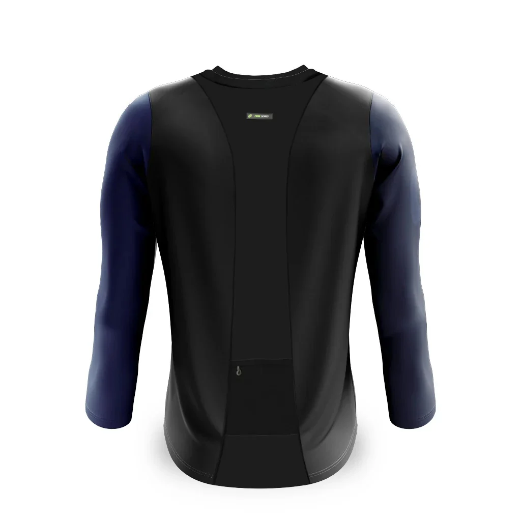 Ciovita Mens AR Long Sleeve Trail Tee- Black/ Navy - Image 3