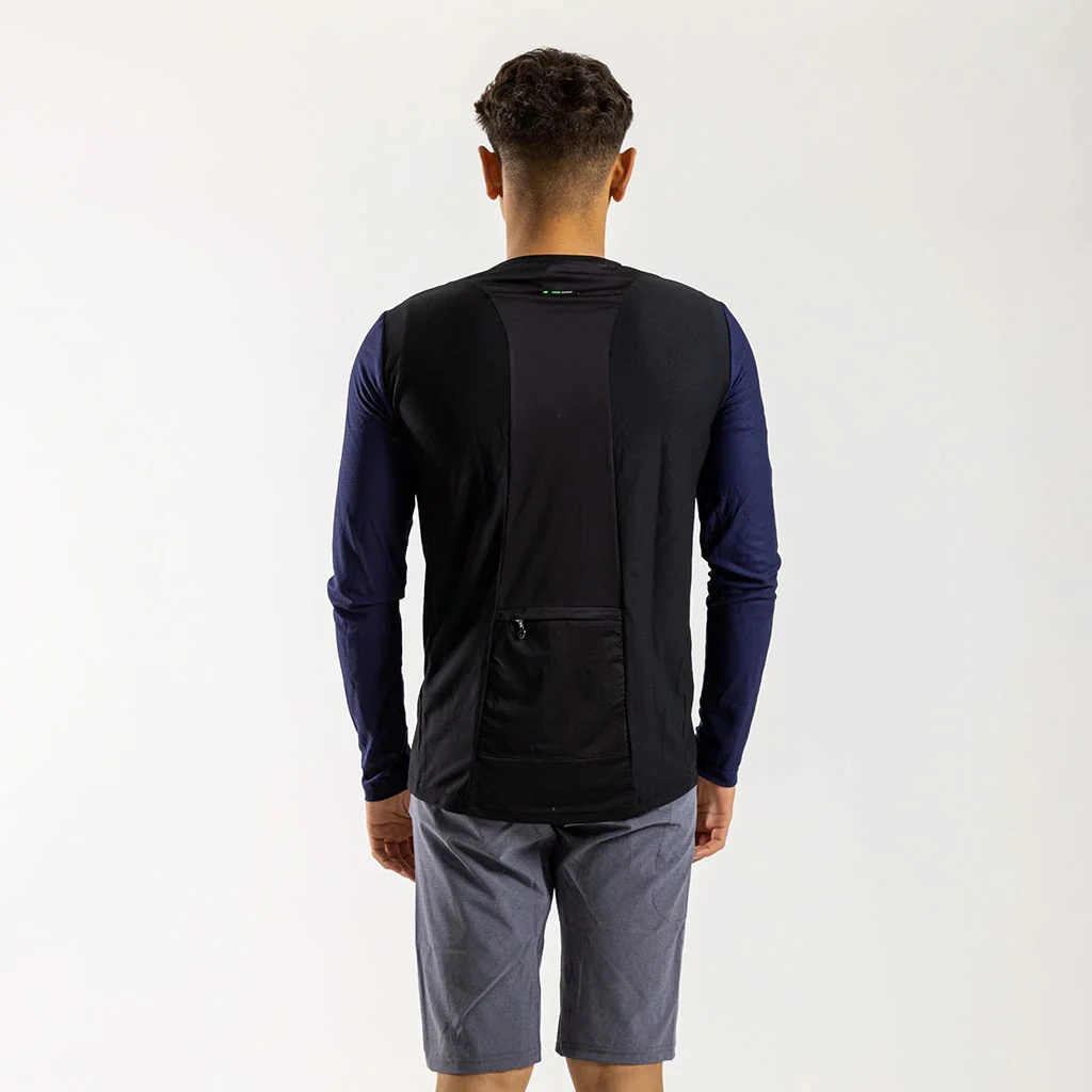 Ciovita Mens AR Long Sleeve Trail Tee- Black/ Navy - Image 4