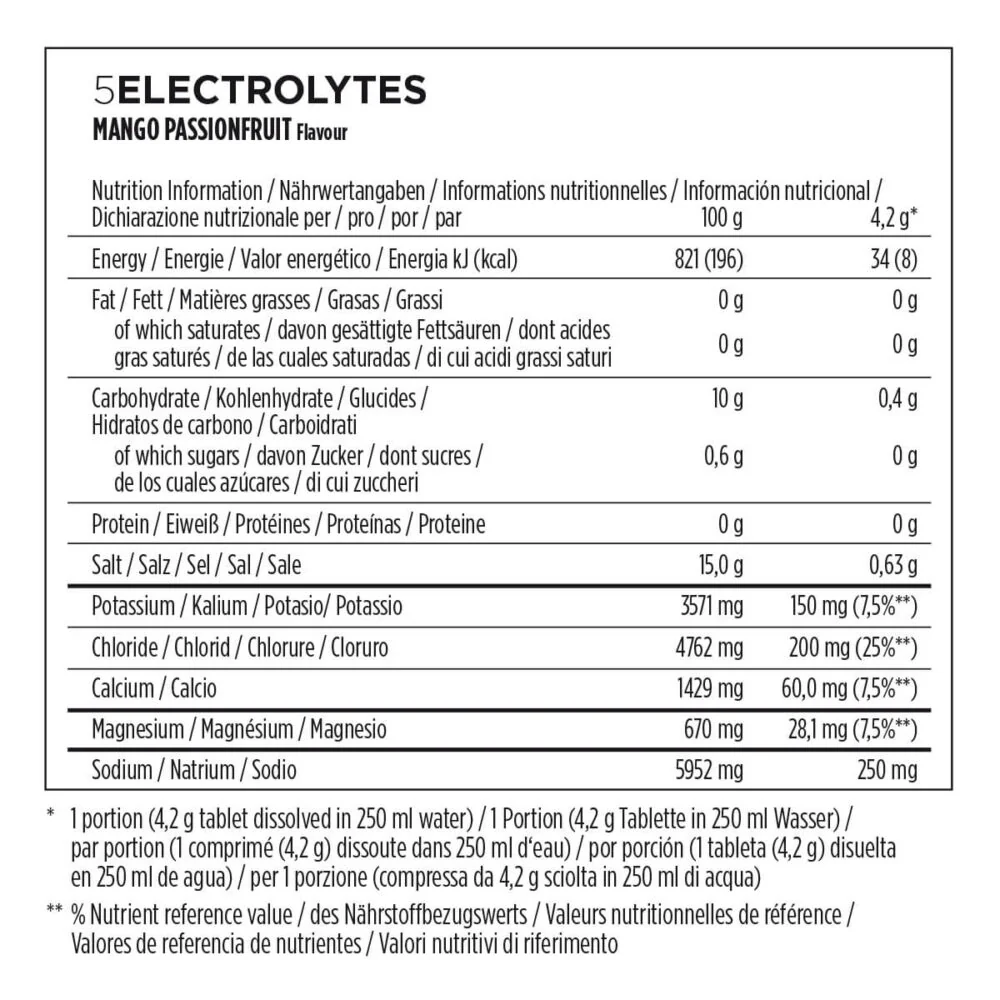 PowerBar 5 Electrolytes Sports Drink- Mango Passionfruit (10 Tabs) - Image 2