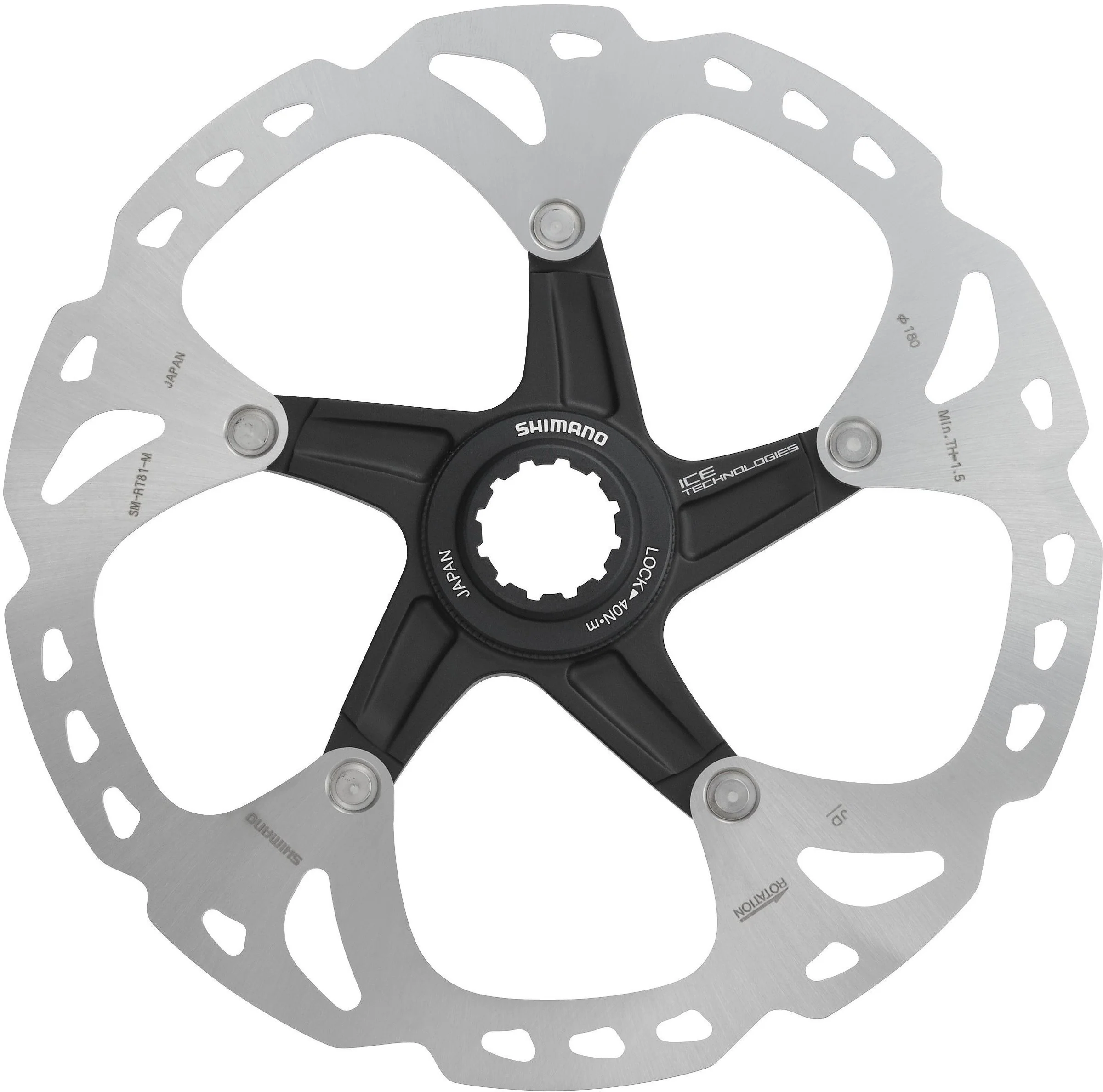 Shimano XT Ice Tech Disc Brake Rotor 180mm 6 Bolt