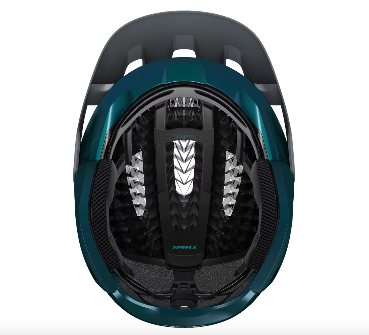 Trek Blaze WaveCel Mountain Bike Helmet - Matte Gravel/ Dark Aquatic - Image 5