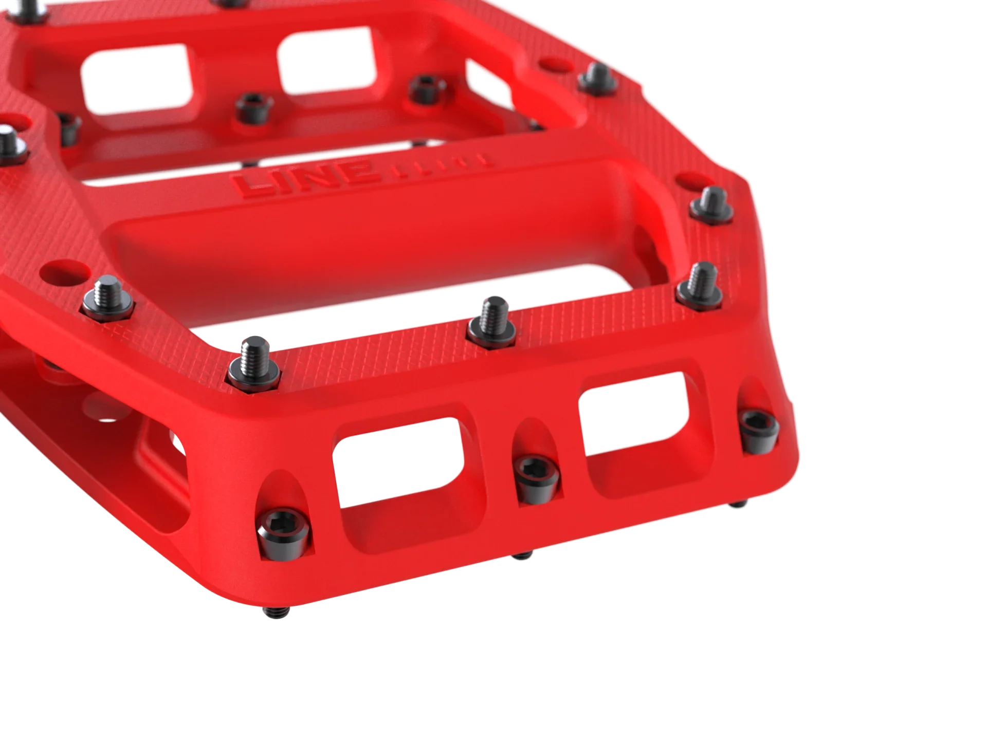 Trek Line Elite MTB Pedal Set - Radioactive Red - Image 4