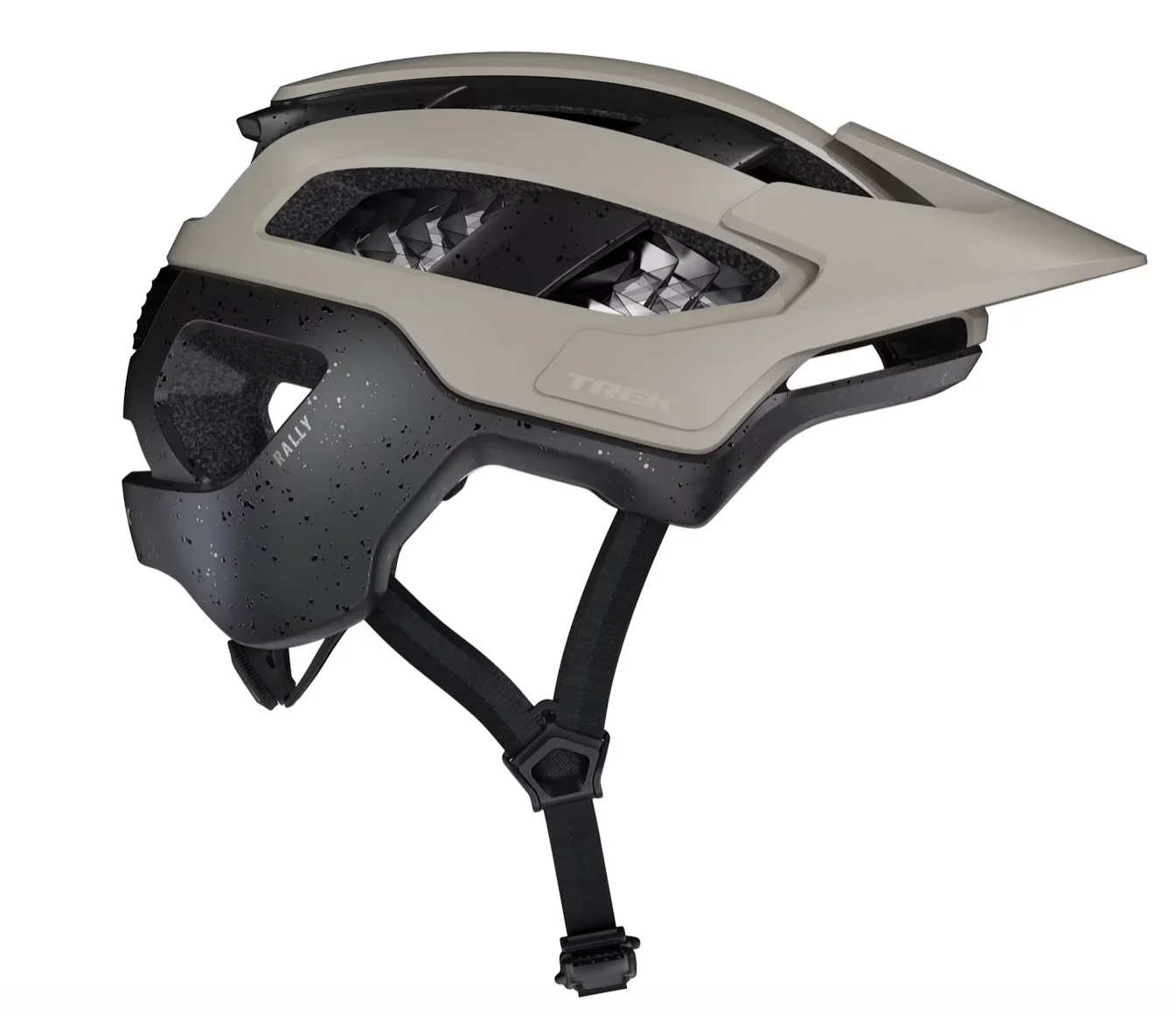 Trek Rally WaveCel Mountain Bike Helmet- Chinchilla/ Black - Image 2