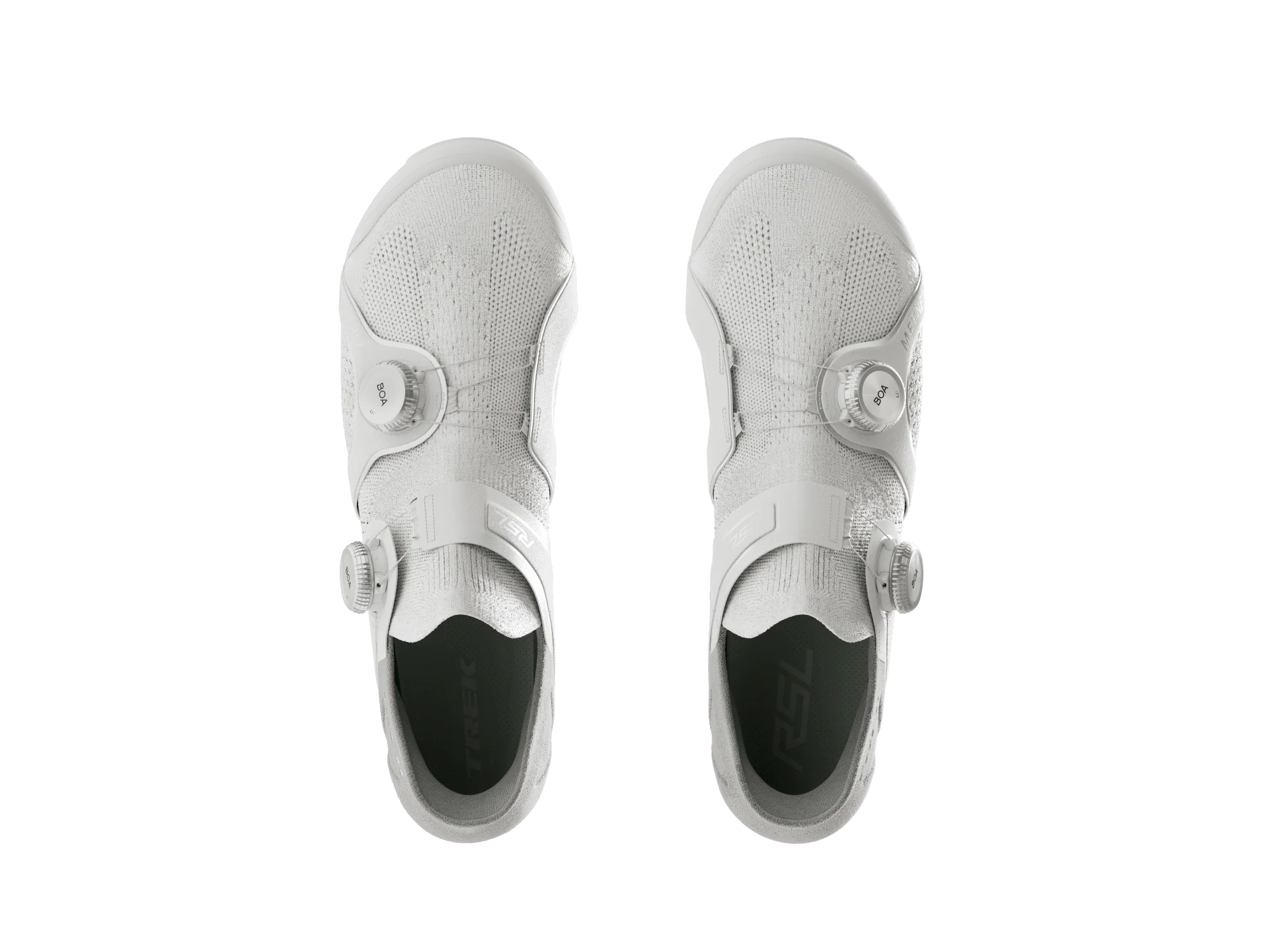 Trek RSL Knit Road Cycling Shoes - White/Silver - Image 4